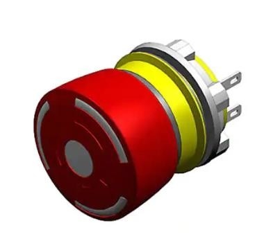 22.30mm IP65 Emergency Stop Switches 22mm 1NC Non Illuminated Circular 84-50200020